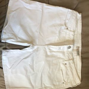 Guess White Bermuda Shorts